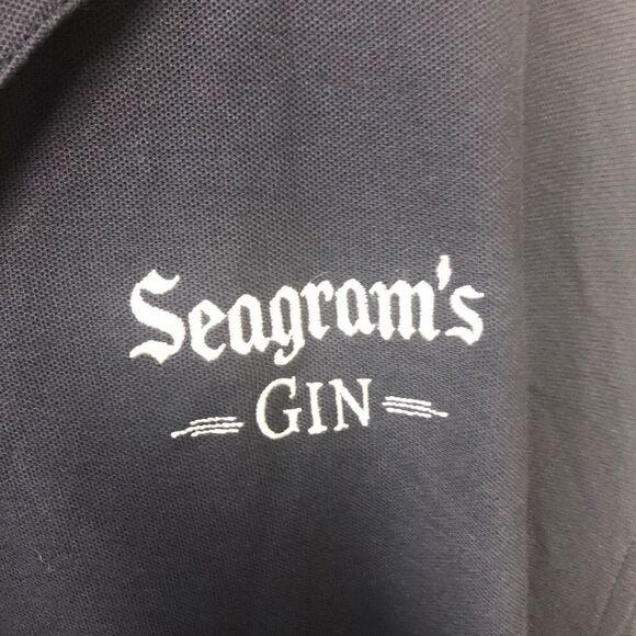 Devon & Jones XL Extra Large Seagram's Gin Navy Polo NWT - Picture 3 of 5